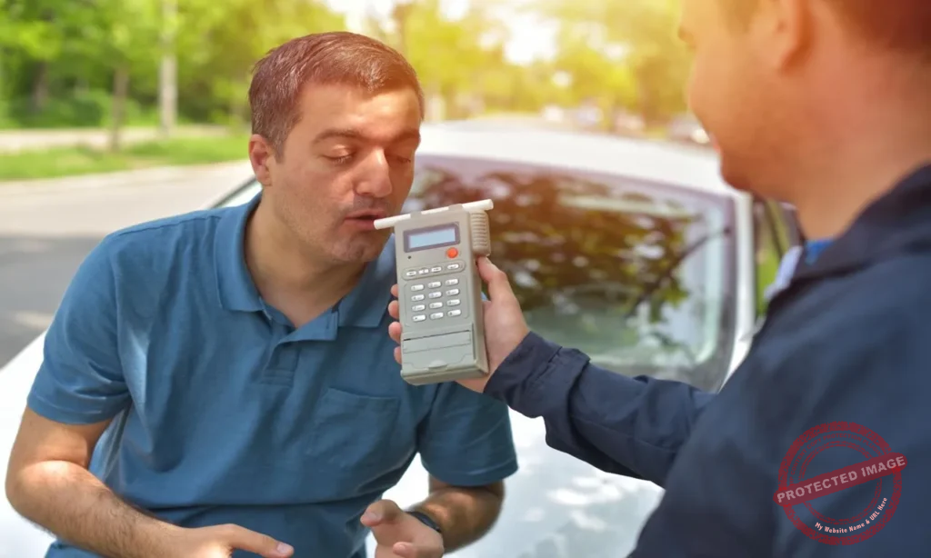 Breathalyzer test lawyer reviewing DUI evidence