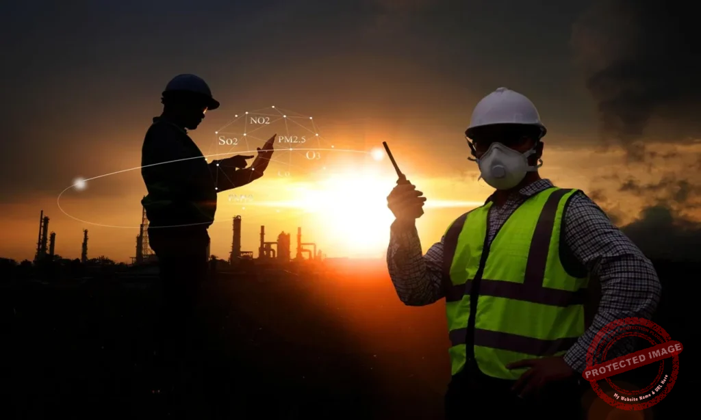 Pollution litigation lawyer reviewing environmental contamination evidence