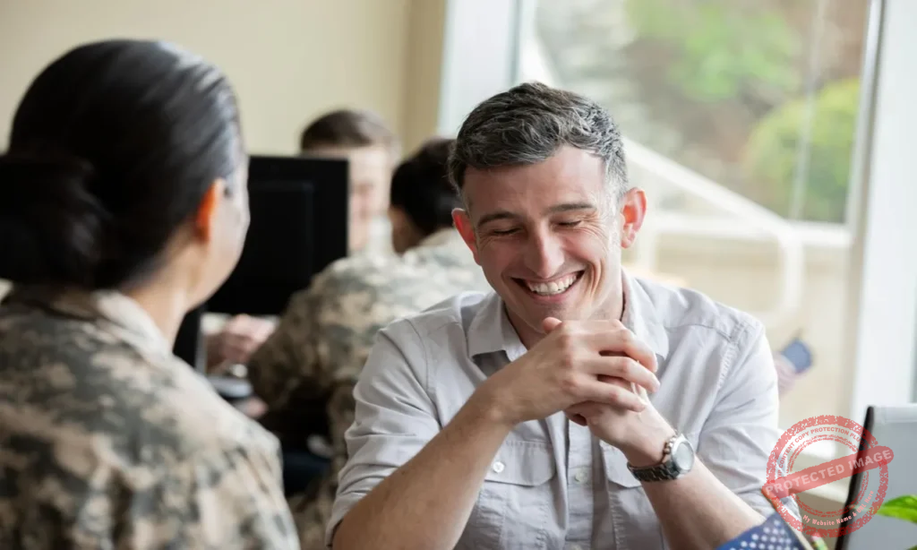 Military pension attorney reviewing military retirement benefit documents