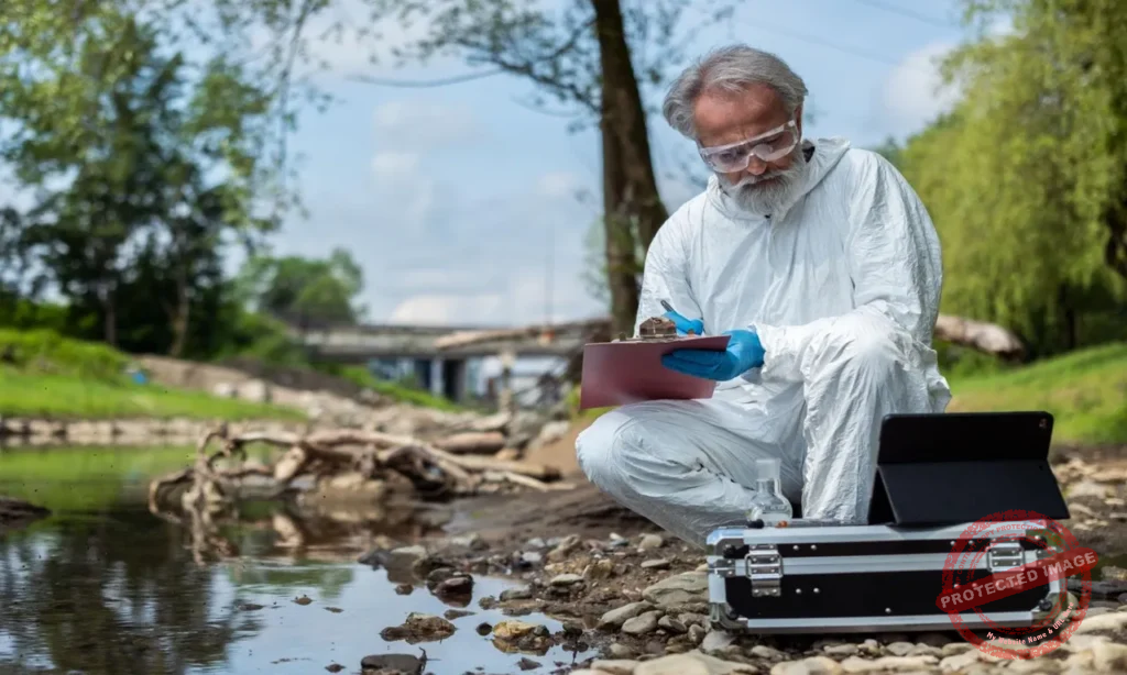 Environmental Law attorney reviewing environmental compliance documents